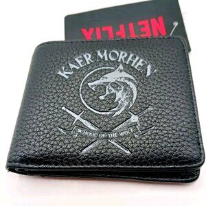 The Witcher Kaer Morhen Logo Bifold Wallet -New With Tags Black